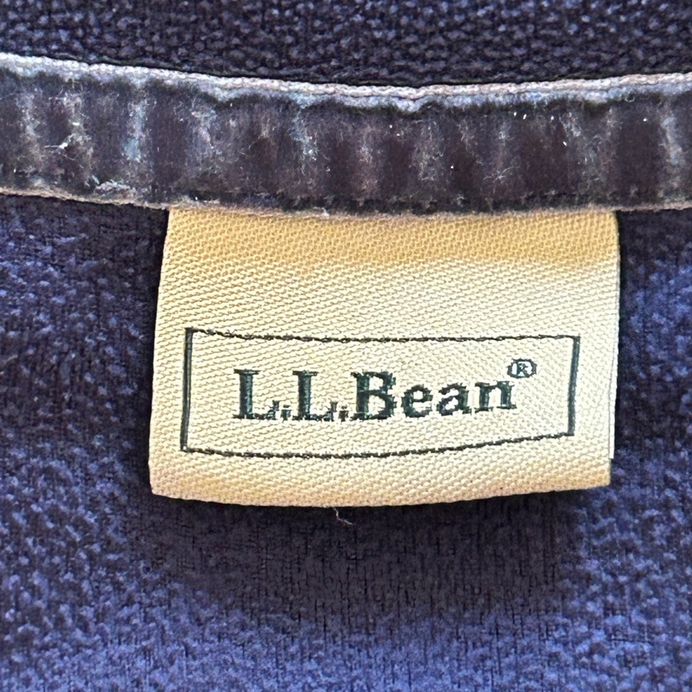 LL Bean Cozy Soft Fleece Cowl Neck Pullover kangaroo pocket petite large - Picture 2 of 6